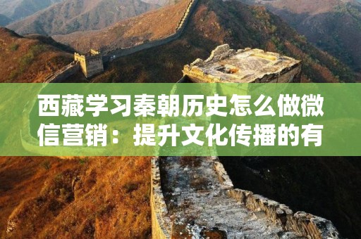 西藏学习秦朝历史怎么做微信营销：提升文化传播的有效策略