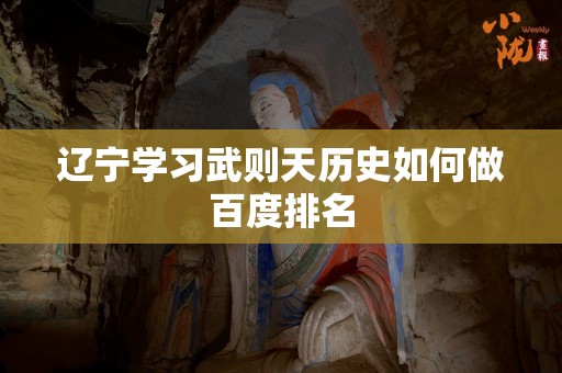 辽宁学习武则天历史如何做百度排名