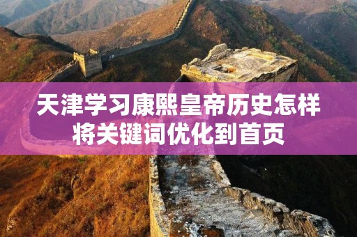 天津学习康熙皇帝历史怎样将关键词优化到首页