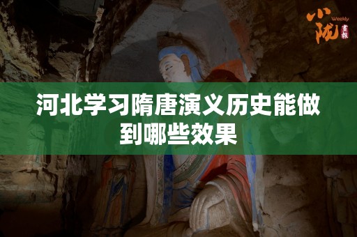 河北学习隋唐演义历史能做到哪些效果