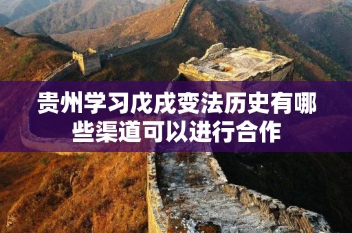 贵州学习戊戌变法历史有哪些渠道可以进行合作