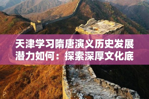 天津学习隋唐演义历史发展潜力如何：探索深厚文化底蕴