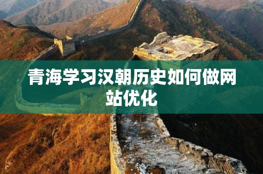 青海学习汉朝历史如何做网站优化