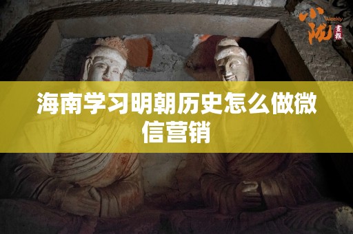 海南学习明朝历史怎么做微信营销
