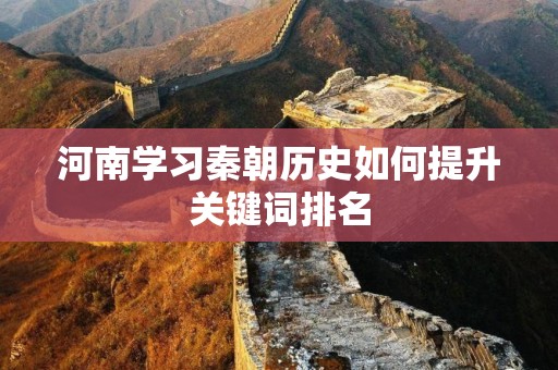 河南学习秦朝历史如何提升关键词排名