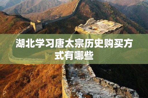 湖北学习唐太宗历史购买方式有哪些