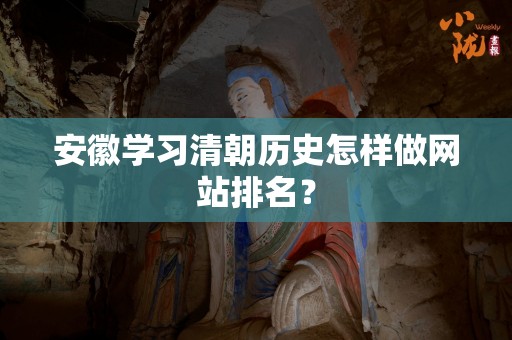 安徽学习清朝历史怎样做网站排名？