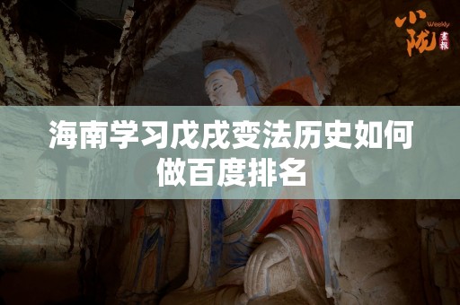 海南学习戊戌变法历史如何做百度排名