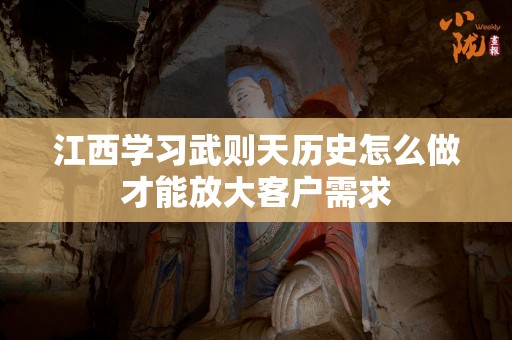 江西学习武则天历史怎么做才能放大客户需求